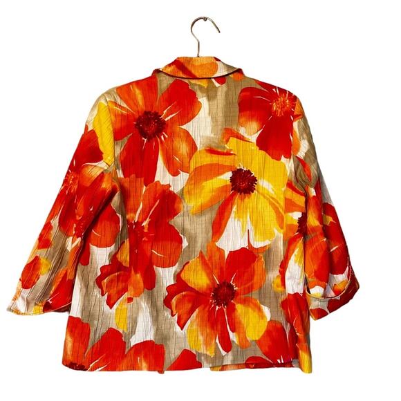 Alfred Dunner Floral open front Blazer size 12 - Picture 5 of 5